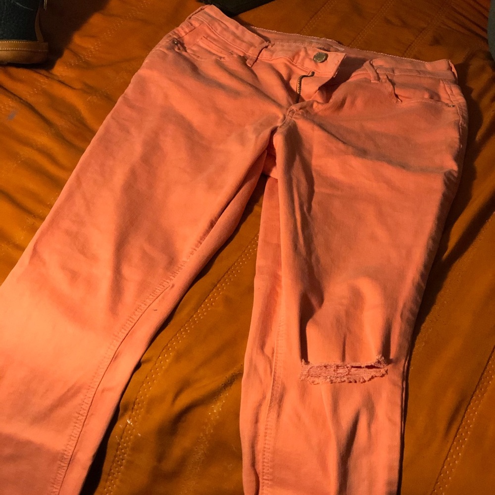 Peach jeans